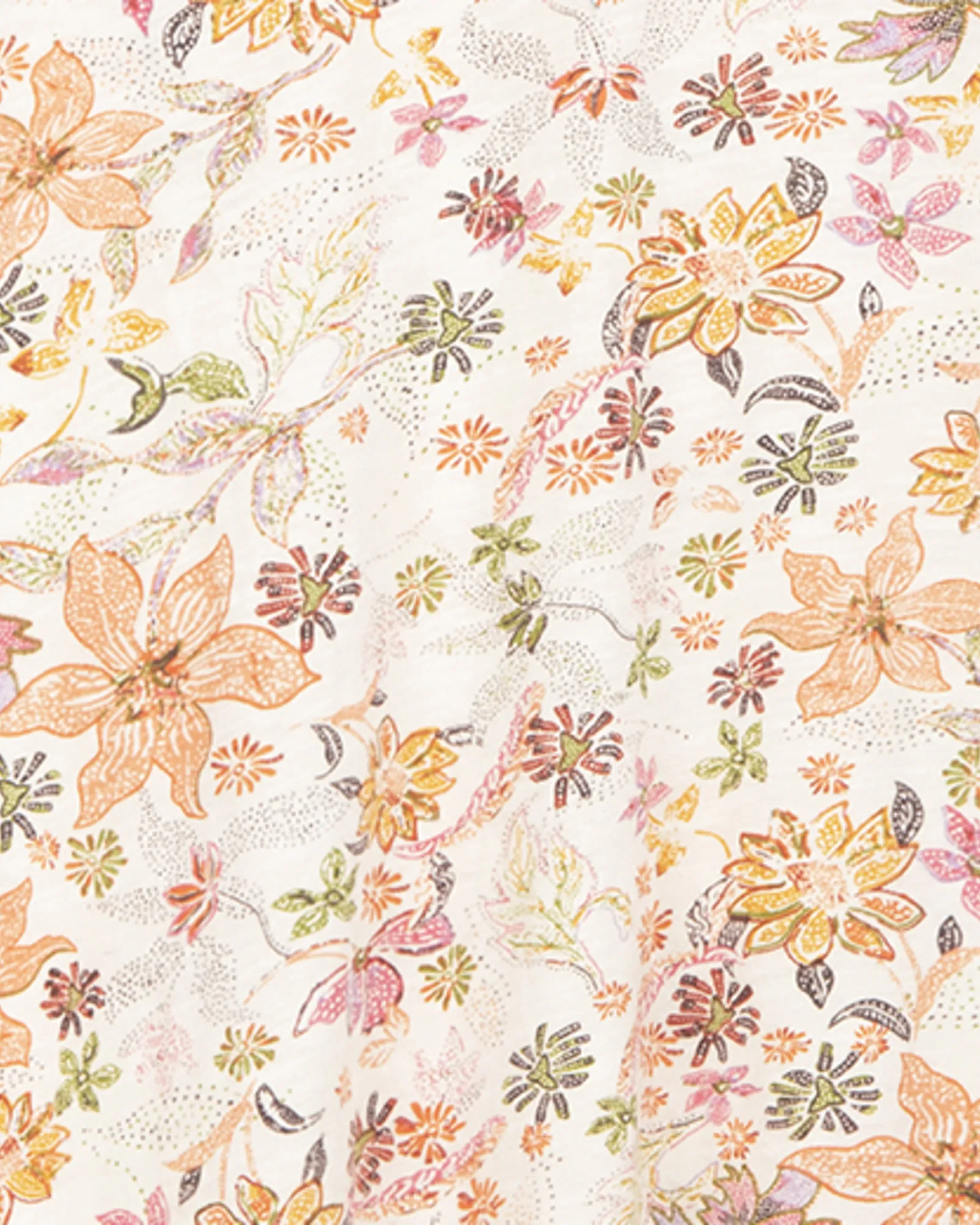 Shannon Floral Cotton Tee | White / Pink