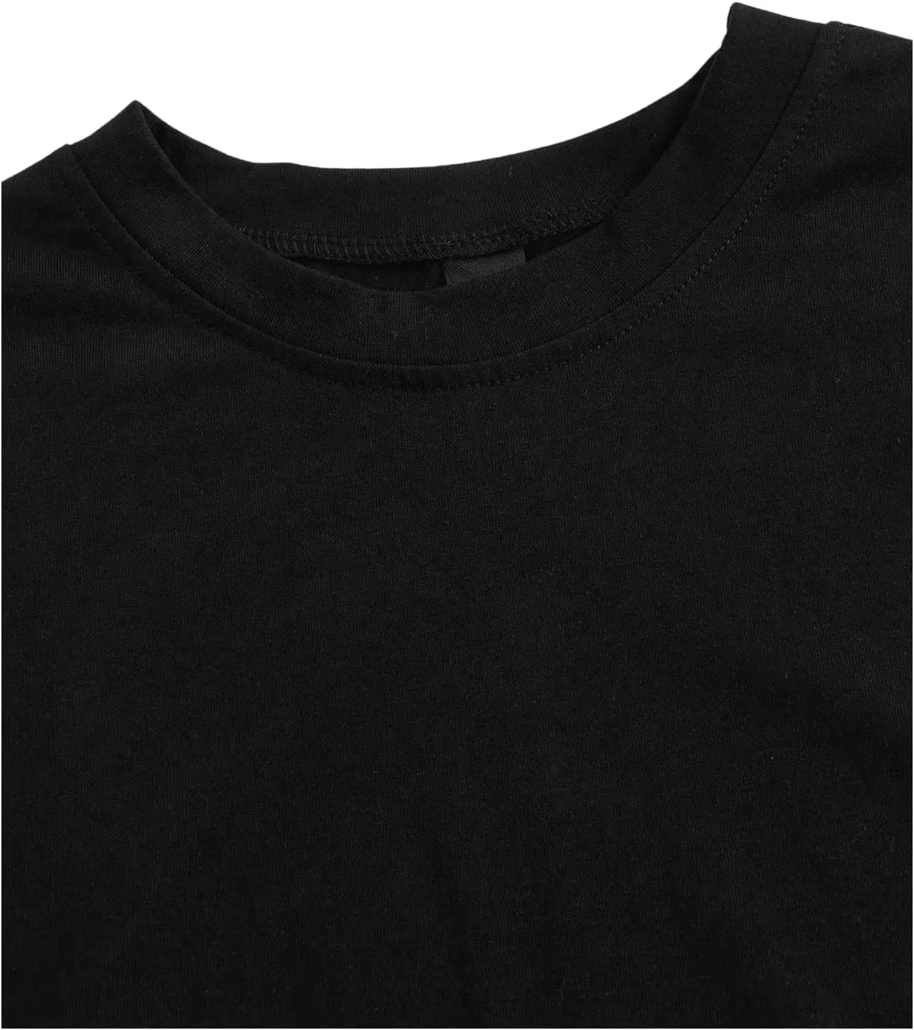SHENHE Women's Crewneck Short Sleeve Cropped Graphic Tee Letter Print Fitted Tee