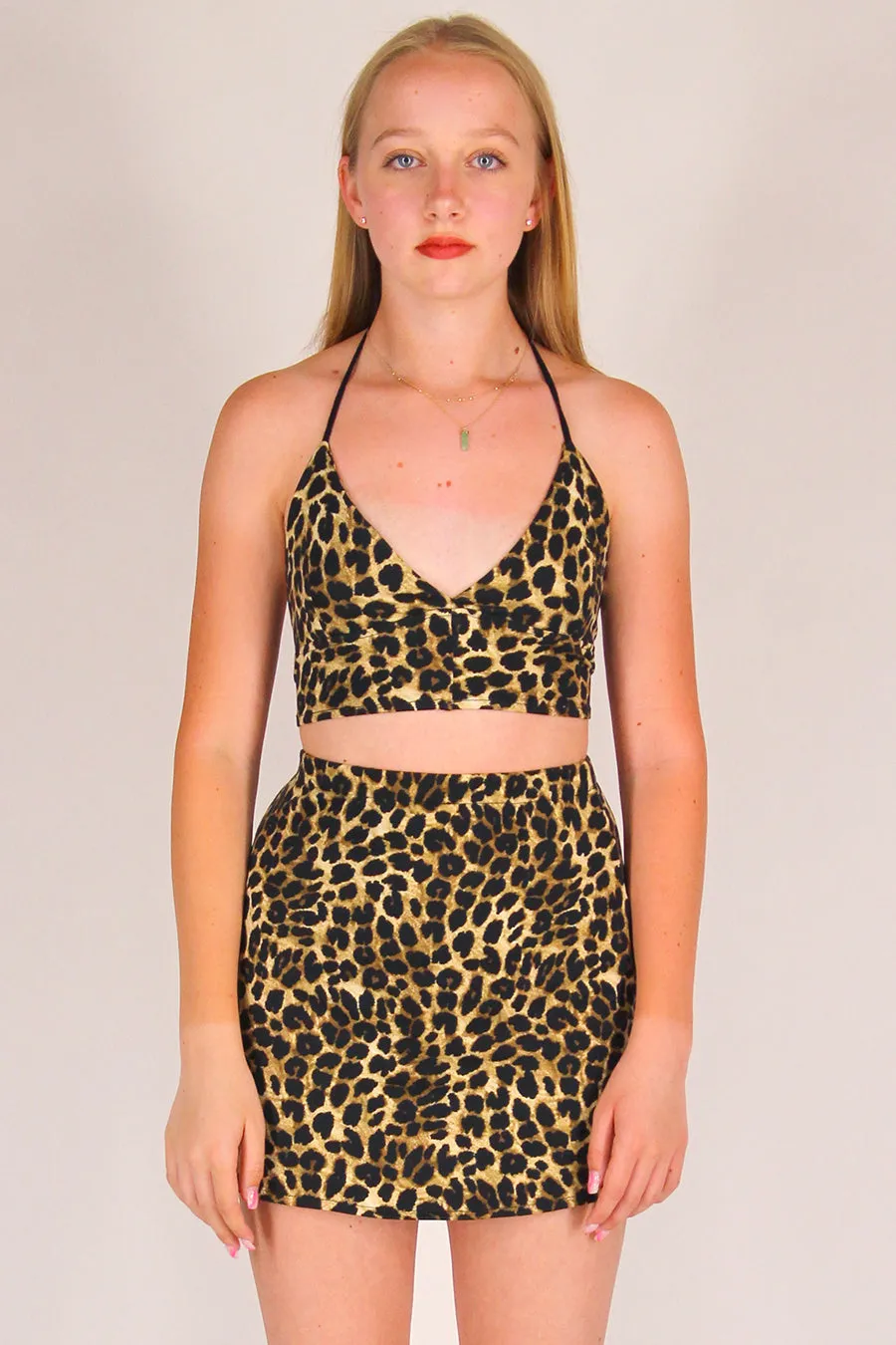 Skirt - Stretchy Leopard Print