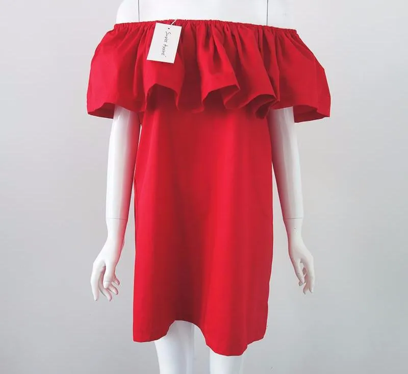 Slash Neck Off Shoulder Dress