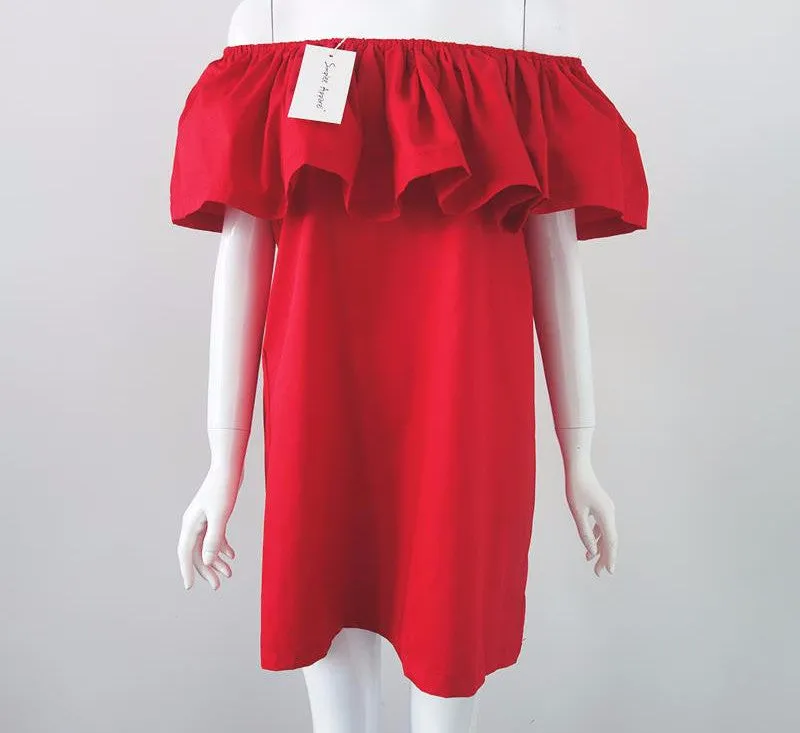 Slash Neck Off Shoulder Dress