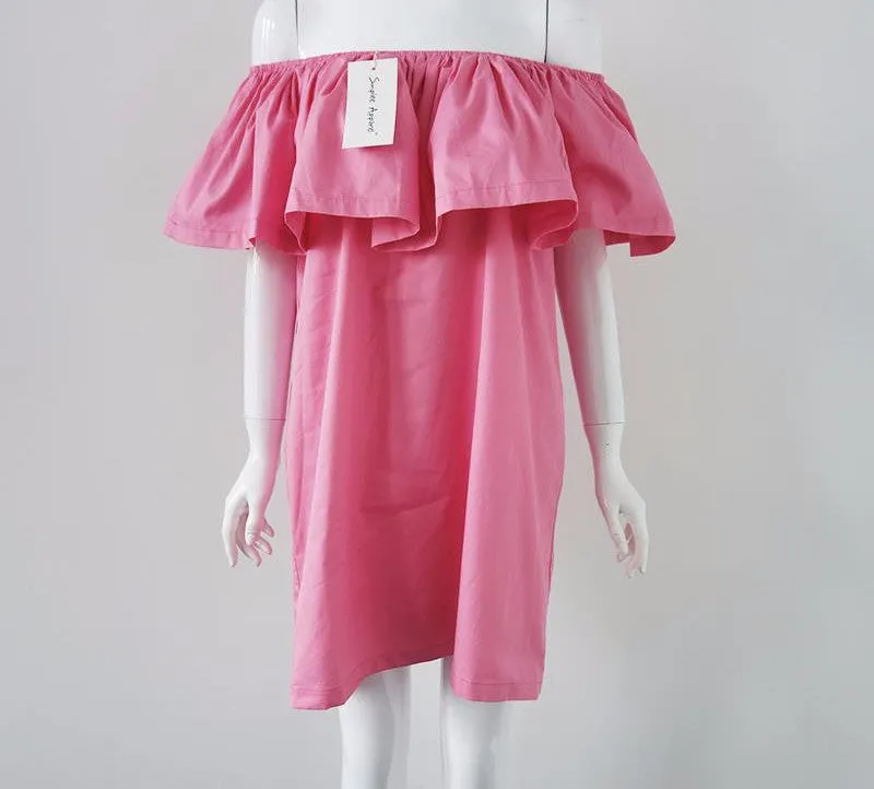 Slash Neck Off Shoulder Dress