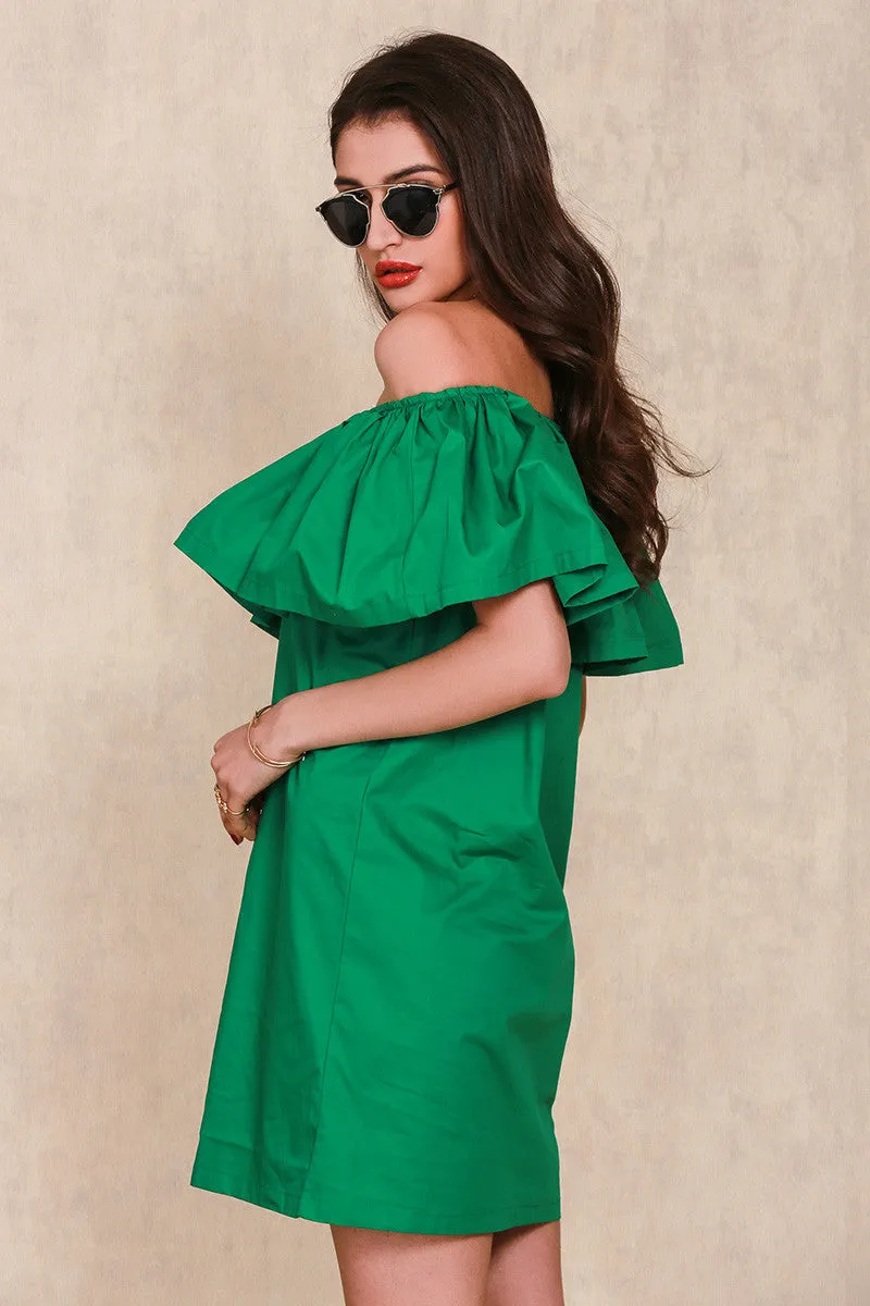 Slash Neck Off Shoulder Dress
