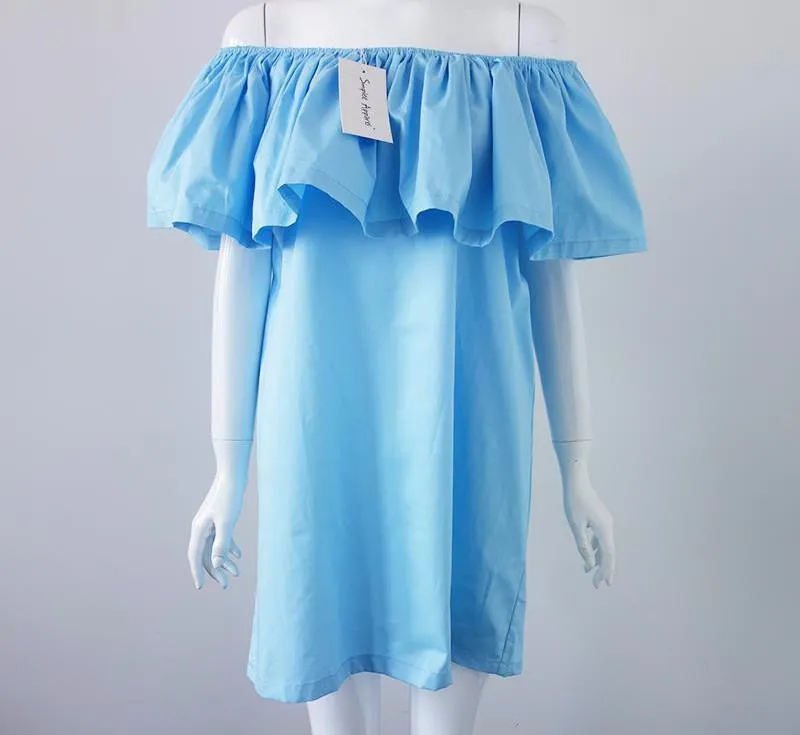 Slash Neck Off Shoulder Dress