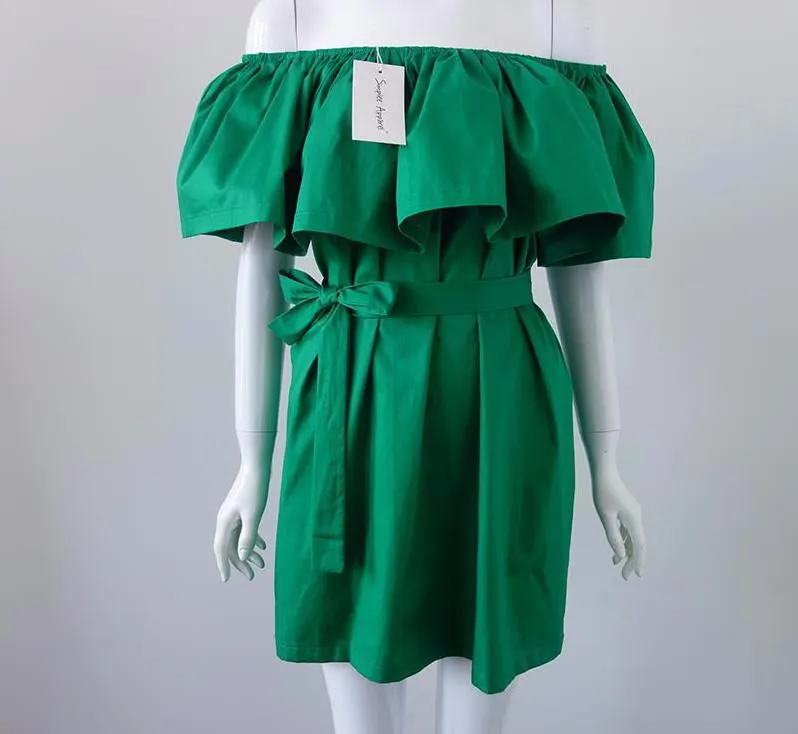 Slash Neck Off Shoulder Dress