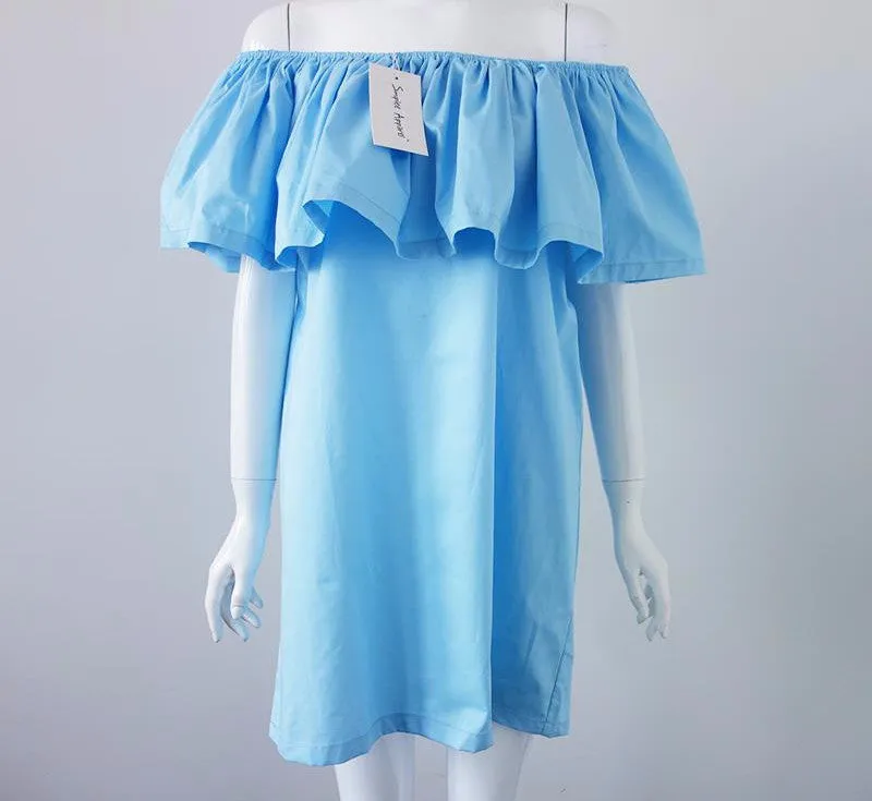 Slash Neck Off Shoulder Dress