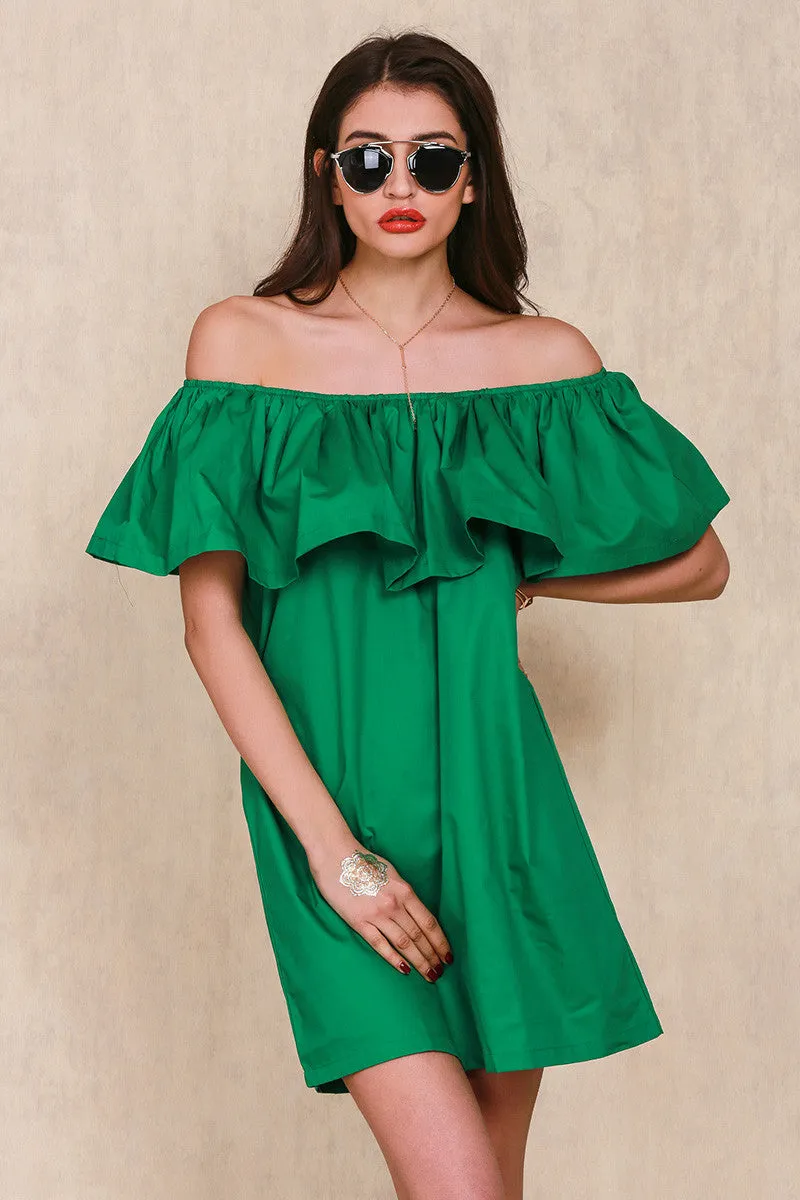 Slash Neck Off Shoulder Dress
