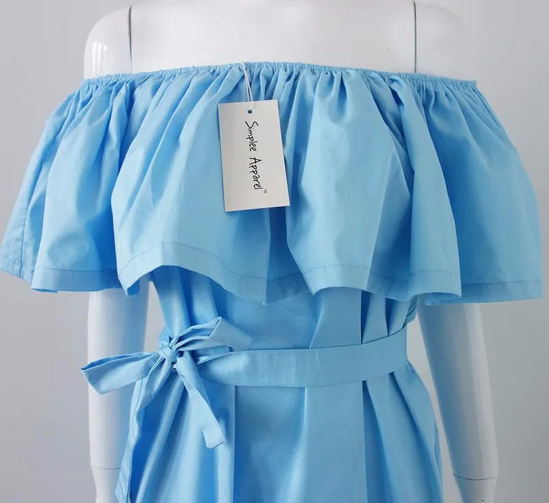 Slash Neck Off Shoulder Dress
