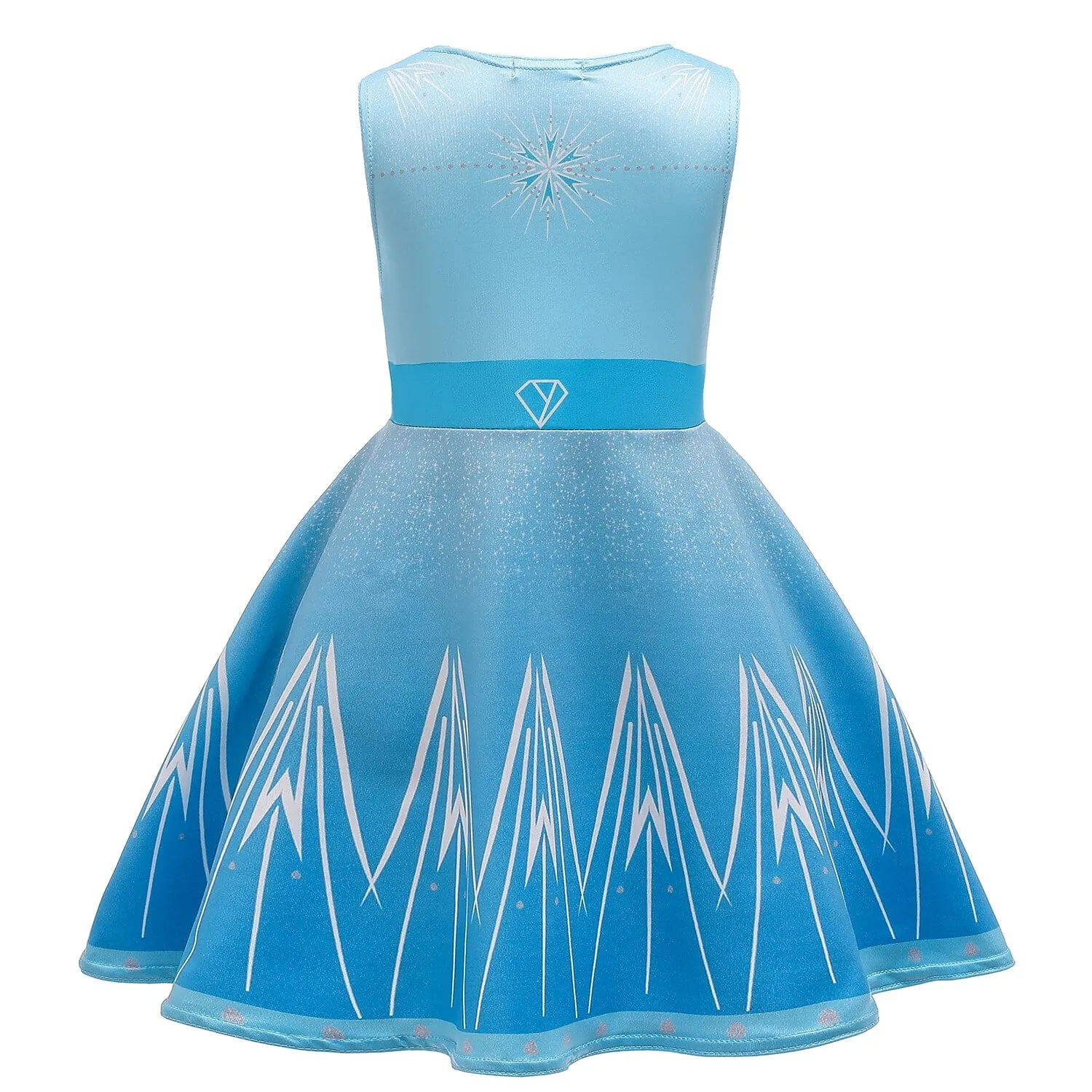 Summer Elsa Sleeveless, One-pieces Anna Elsa Costume Girls Dress, Birthday Party Dress up with Accessories