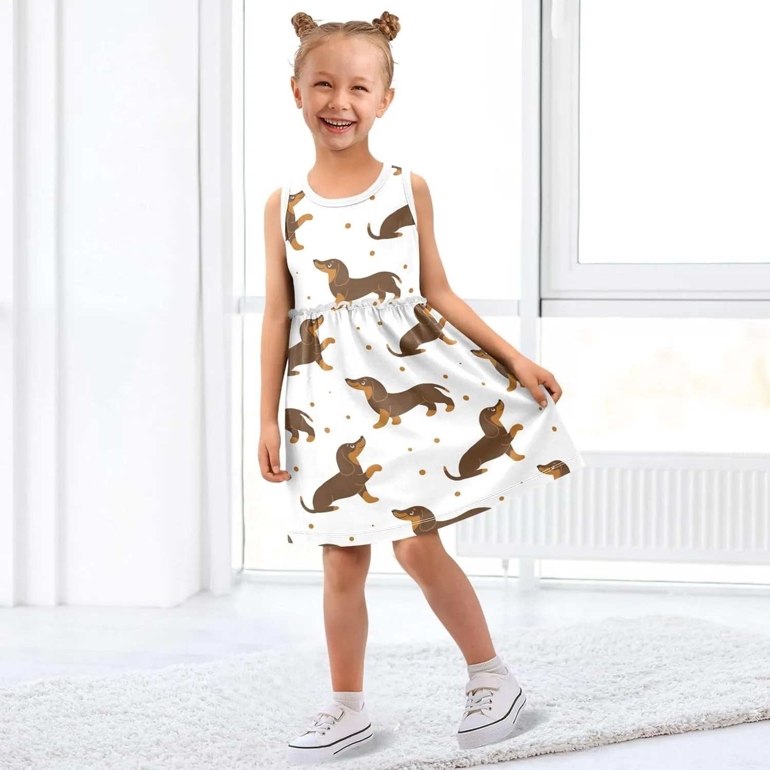 Summer Girl Dress Casual Dress Sleeveless Toddler Outfits Clothes