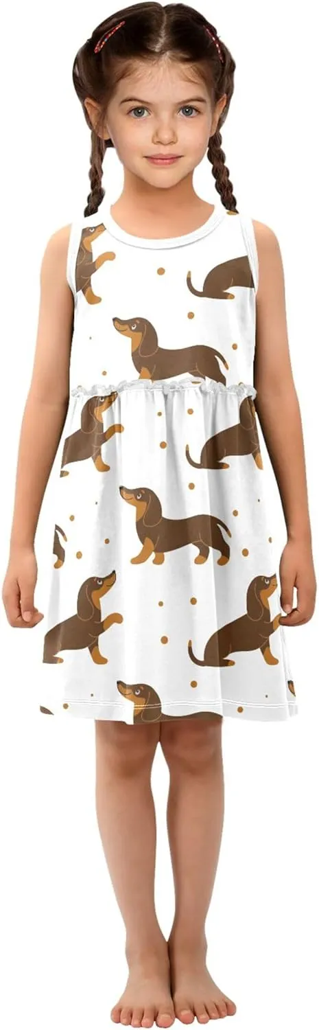 Summer Girl Dress Casual Dress Sleeveless Toddler Outfits Clothes