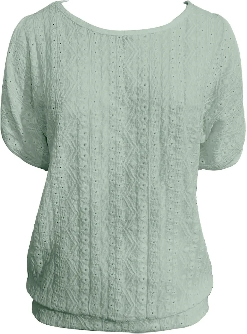 Summer Shirts for Women Off Shoulder Hollow Bat Sleeve Casual T Shirts Lightweight Breathable Street Tunic Tops 2025