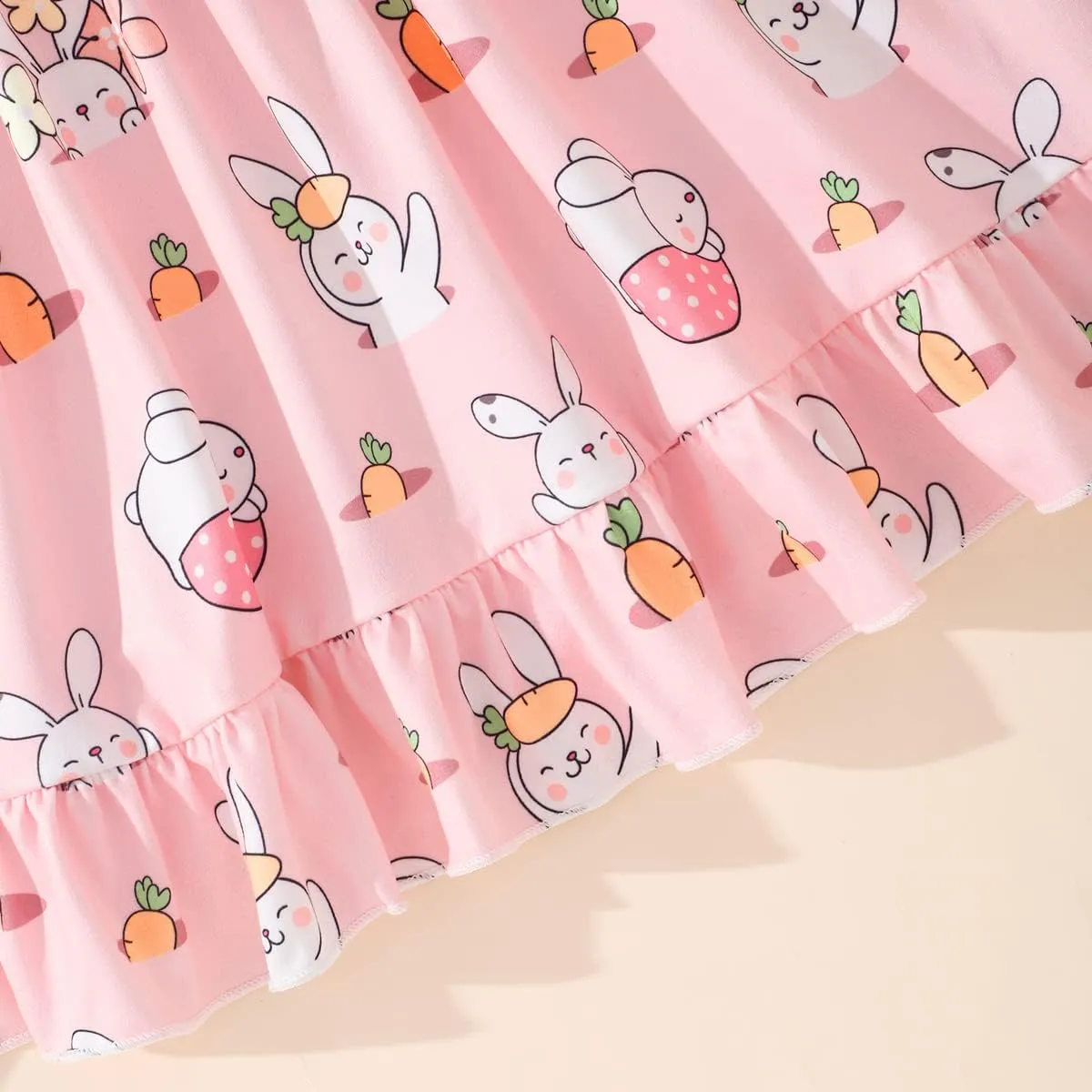 Toddler Girl Dresses Flutter Sleeve Summer Clothes School Outfit Girls Casual Swing Ruffle Dress 1-7 Years