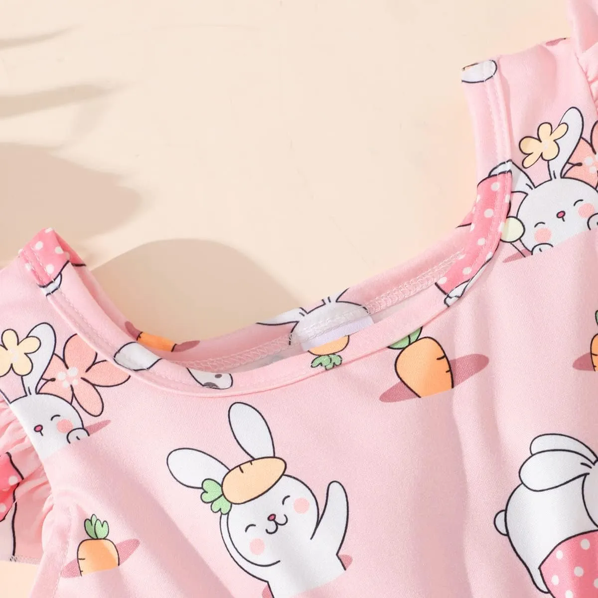 Toddler Girl Dresses Flutter Sleeve Summer Clothes School Outfit Girls Casual Swing Ruffle Dress 1-7 Years