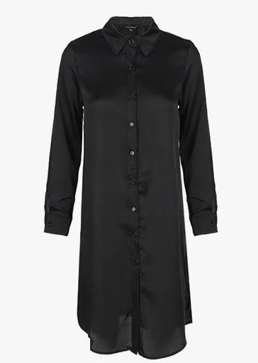 Turn-Down Collar Dress With Embroidery