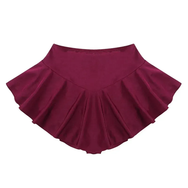 Women Stretchy Tennis Skirt With Shorts for Dance and Gymnastics