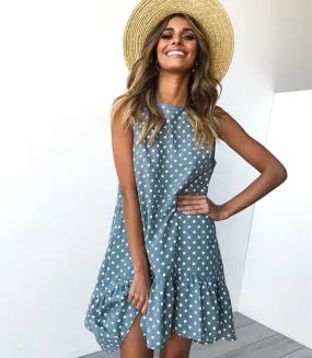 Women's Summer Casual Sleeveless Beach Mini Dress