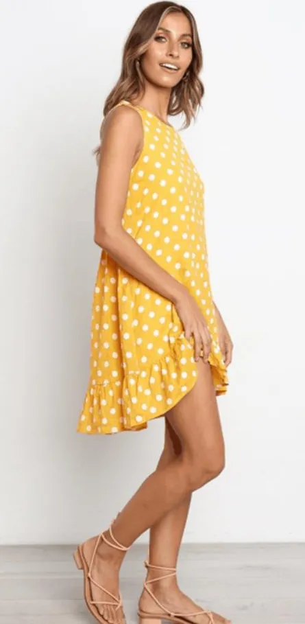 Women's Summer Casual Sleeveless Beach Mini Dress