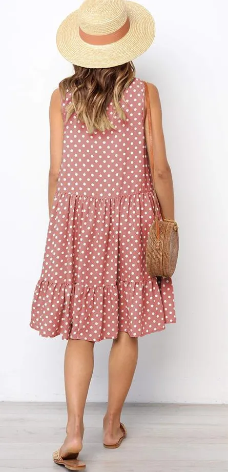 Women's Summer Casual Sleeveless Beach Mini Dress