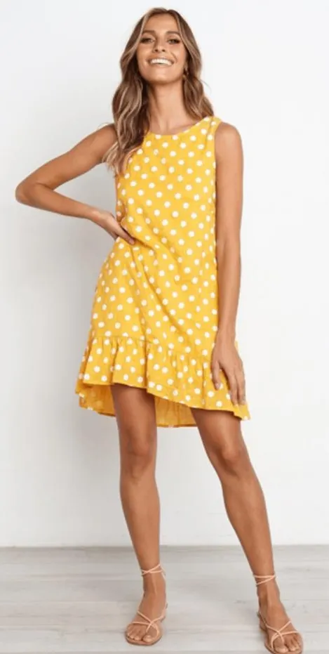 Women's Summer Casual Sleeveless Beach Mini Dress