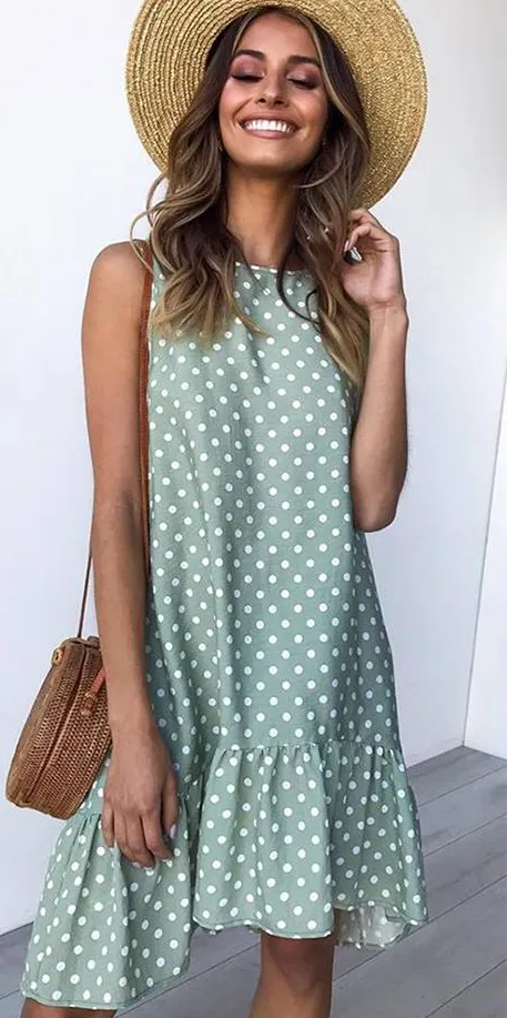 Women's Summer Casual Sleeveless Beach Mini Dress