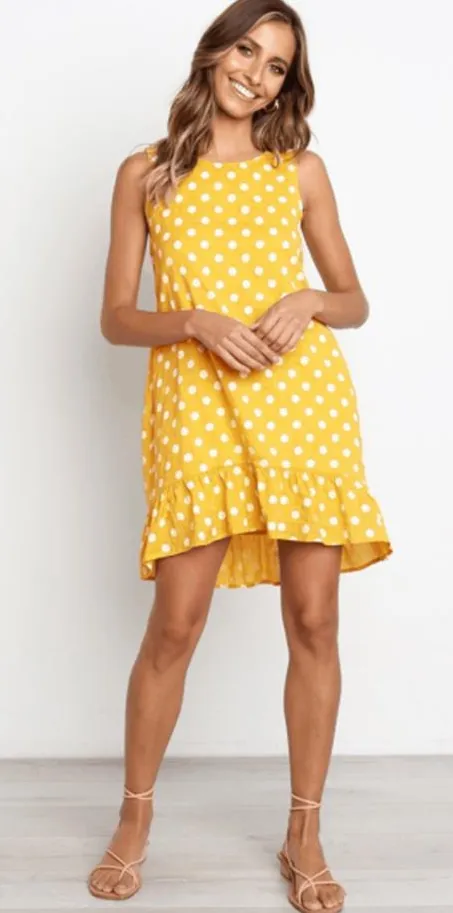 Women's Summer Casual Sleeveless Beach Mini Dress