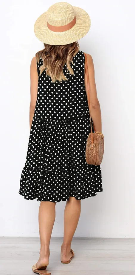 Women's Summer Casual Sleeveless Beach Mini Dress