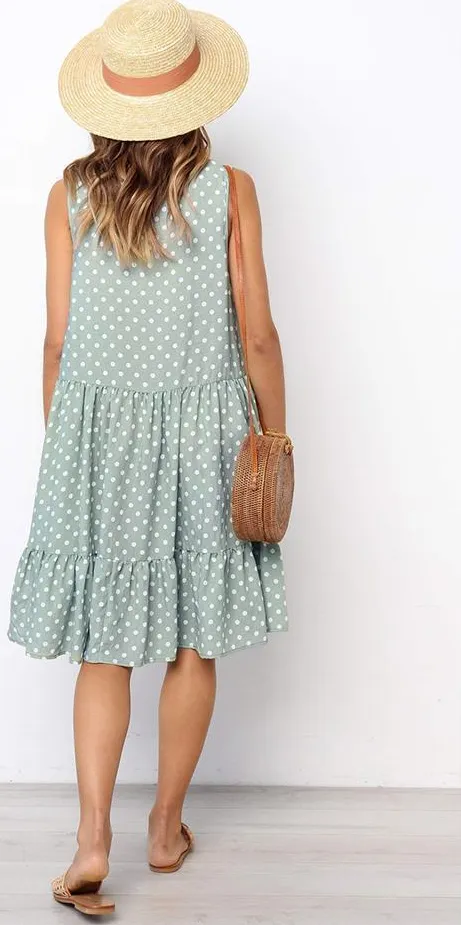 Women's Summer Casual Sleeveless Beach Mini Dress