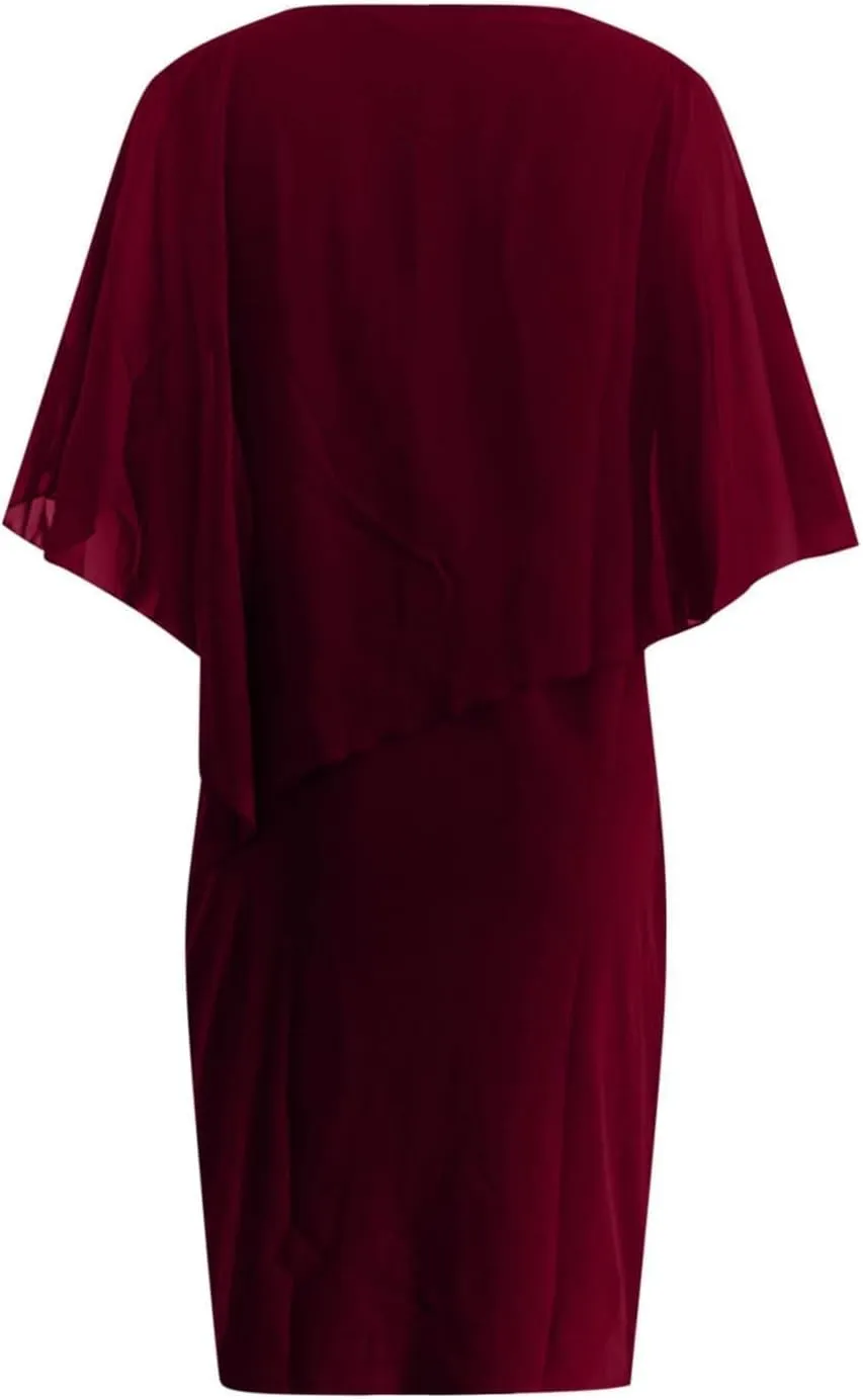 Women's V-Neck Dress Casual Sparkly Elegant Evening Cocktail Clothing Comfortable Loose Lightweight Outfits 2025